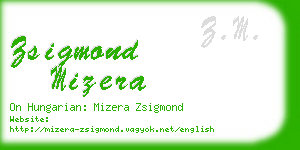 zsigmond mizera business card